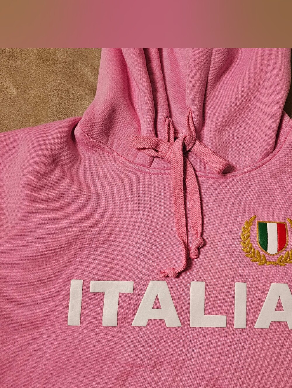 C.h.i.p. ITALIA Pink Hoodie with Drawstring -M - Picture 4 of 9